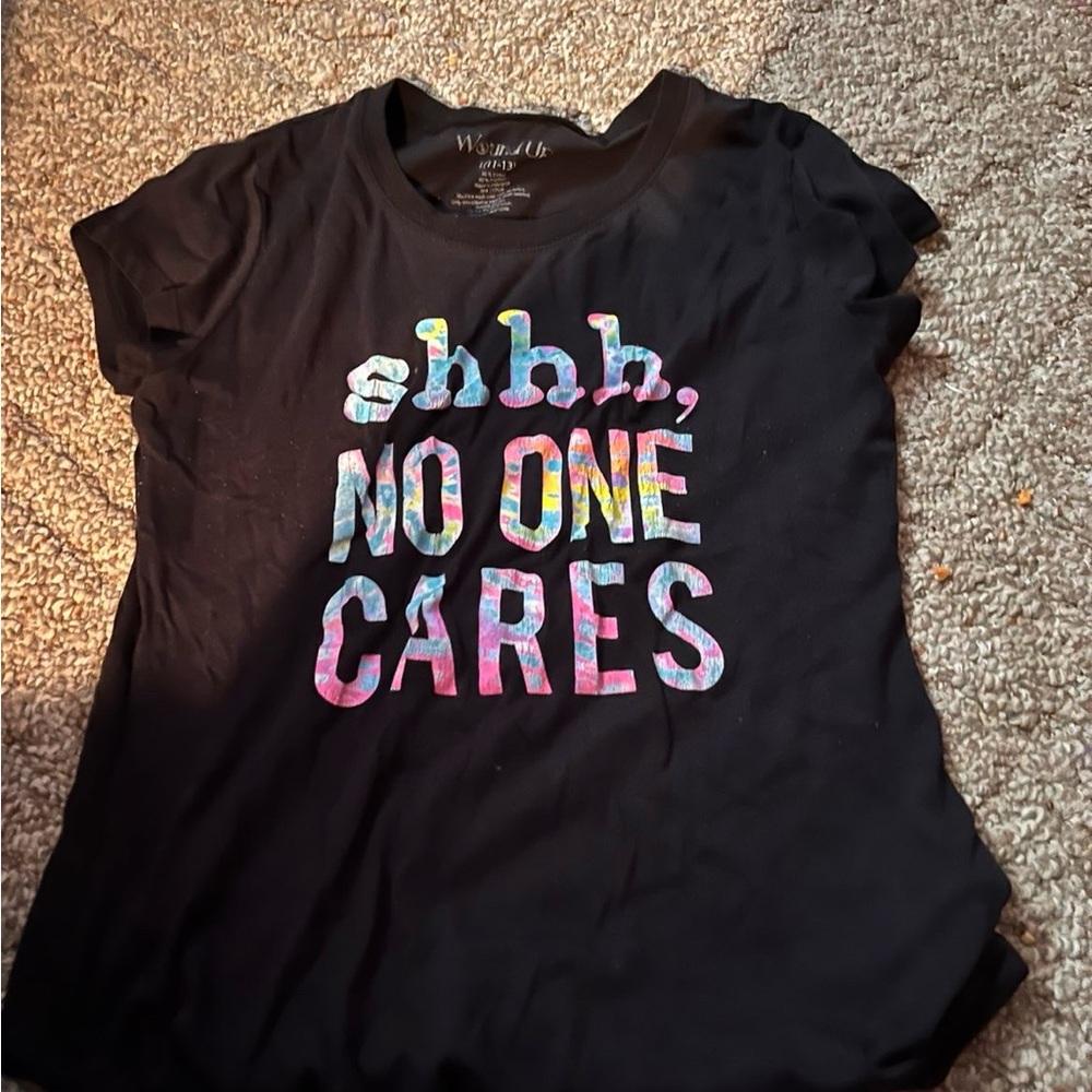 Wound Up Black Tee with Colorful Graphic